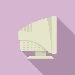 Poster - Monitor icon flat vector. Computer display