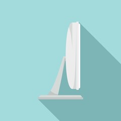 Poster - Monitor screen icon flat vector. Pc display