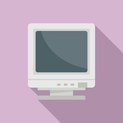 Poster - Display icon flat vector. Pc desktop