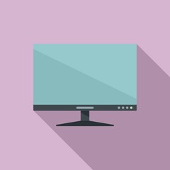 Poster - Frameless monitor icon flat vector. Computer screen