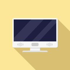 Poster - Mac monitor icon flat vector. Pc display