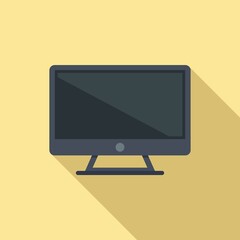 Poster - Internet monitor icon flat vector. Computer screen