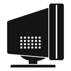 Poster - Old monitor icon simple vector. Computer display