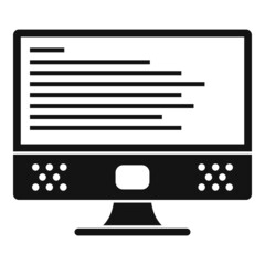 Poster - Frame monitor icon simple vector. Pc screen