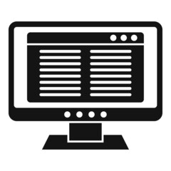 Poster - Newspaper monitor icon simple vector. Computer pc