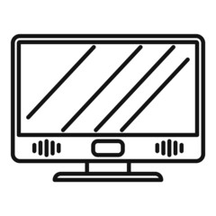 Poster - Mac monitor icon outline vector. Pc display