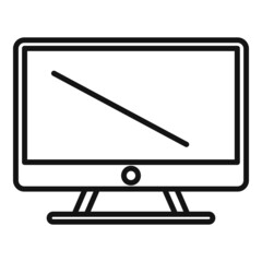 Poster - Internet monitor icon outline vector. Computer screen