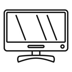 Poster - Network monitor icon outline vector. Screen monitor