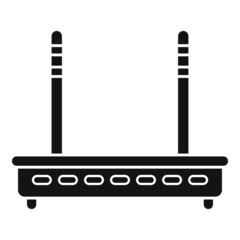 Poster - wifi modem icon simple vector. internet equipment