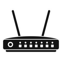 Poster - Internet modem icon simple vector. Wifi equipment