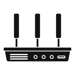 Poster - Wireless modem icon simple vector. Wifi internet