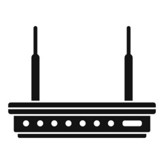 Poster - Device modem icon simple vector. Wifi internet