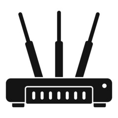Poster - Computer modem icon simple vector. Wifi router