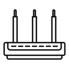 Poster - Modem icon outline vector. Wifi router