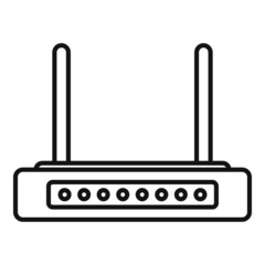 Poster - Internet modem icon outline vector. Wifi equipment