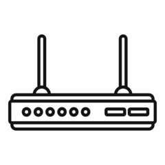 Poster - Modem equipment icon outline vector. Wifi internet