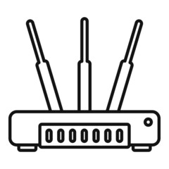 Poster - Computer modem icon outline vector. Wifi router
