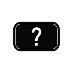 Sticker - Question button icon design isolated on white background