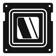Poster - Electronic cpu icon simple vector. Computer data