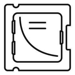 Poster - processor cpu icon outline vector. chip cpu