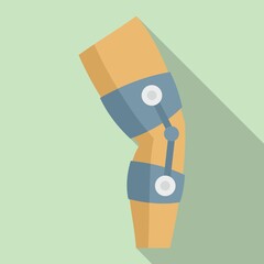 Sticker - Young foot hurt icon flat vector. Bandage injury