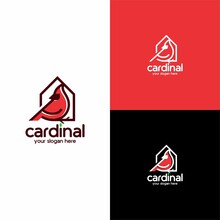 Cardinal Bird Logo Inside The House