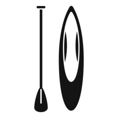 Wall Mural - Sup kayak icon simple vector. Paddle board