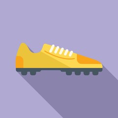 Poster - Soccer shoe icon flat vector. Football boot