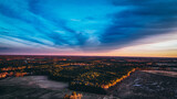 Fototapeta Miasto - Sunset Over Country