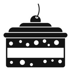 Poster - Muffin cake icon simple vector. Happy anniversary