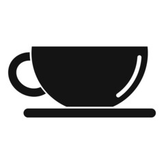 Sticker - Citrus tea cup icon simple vector. Hot drink