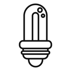 Poster - eco light bulb icon outline vector. global warming