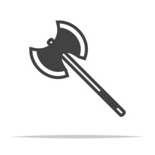 Double Axe Icon Transparent Vector Isolated