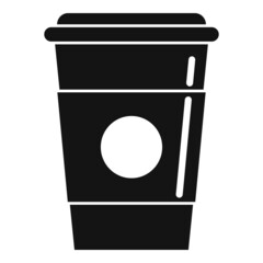 Poster - Milk coffee cup icon simple vector. Morning bean