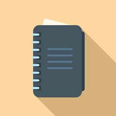 Poster - Notepad icon flat vector. Note book