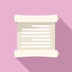 Poster - Papyrus icon flat vector. Note article