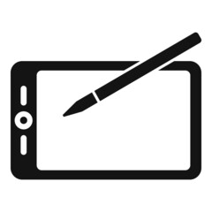 Poster - Writing tablet icon simple vector. Write text