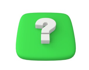 Fototapete - question mark. Green key with raised 