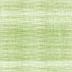 Linen texture background with broken stripe. Organic irregular striped seamless pattern. Modern plain 2 tone spring textile for home decor. Farmhouse scandi style rustic green all over print.