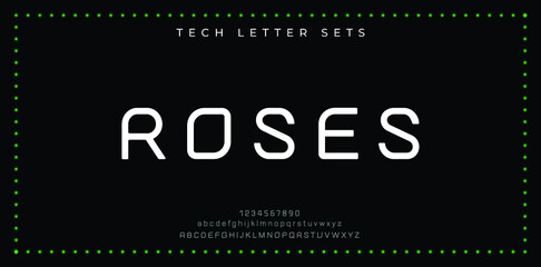 Wall Mural - ROSES special and original font letter design. modern tech vector logo typeface for company.
