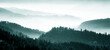 © Corri Seizinger - Amazing mystical rising fog mountains sky forest trees landscape view in black forest ( Schwarzwald ) winter, Germany panorama panoramic banner - mystical snow foggy mood