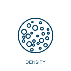 Poster - density icon. Thin linear density, polarizing, software outline icon isolated on white background. Line vector density sign, symbol for web and mobile