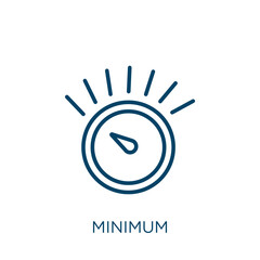 Poster - minimum icon. Thin linear minimum, maximum, power outline icon isolated on white background. Line vector minimum sign, symbol for web and mobile
