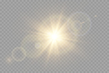 Wall Mural - vector transparent sunlight special lens flare light effect. png