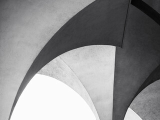 Fototapete - Cement wall textured background Shade shadow lighting Architecture details