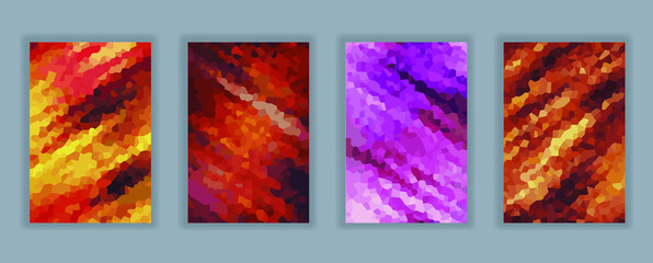 Poster - Color Geometric Modern creative background. Low poly style gradient illustration texture