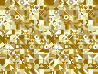 Aufkleber - Colorful mosaic covers design. Minimal geometric pattern background