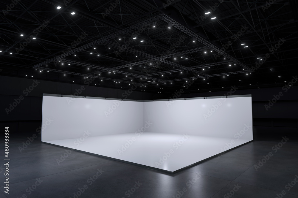 Exhibition stand for mockup and Corporate identity,Display.Empty booth ...