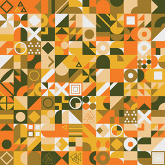 Aufkleber - Decorative ornament of geometric shapes. Colorful geometric pattern background