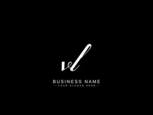 Signature VL Logo, Premium Vl Or Lv Initial Letter Logo Icon Design